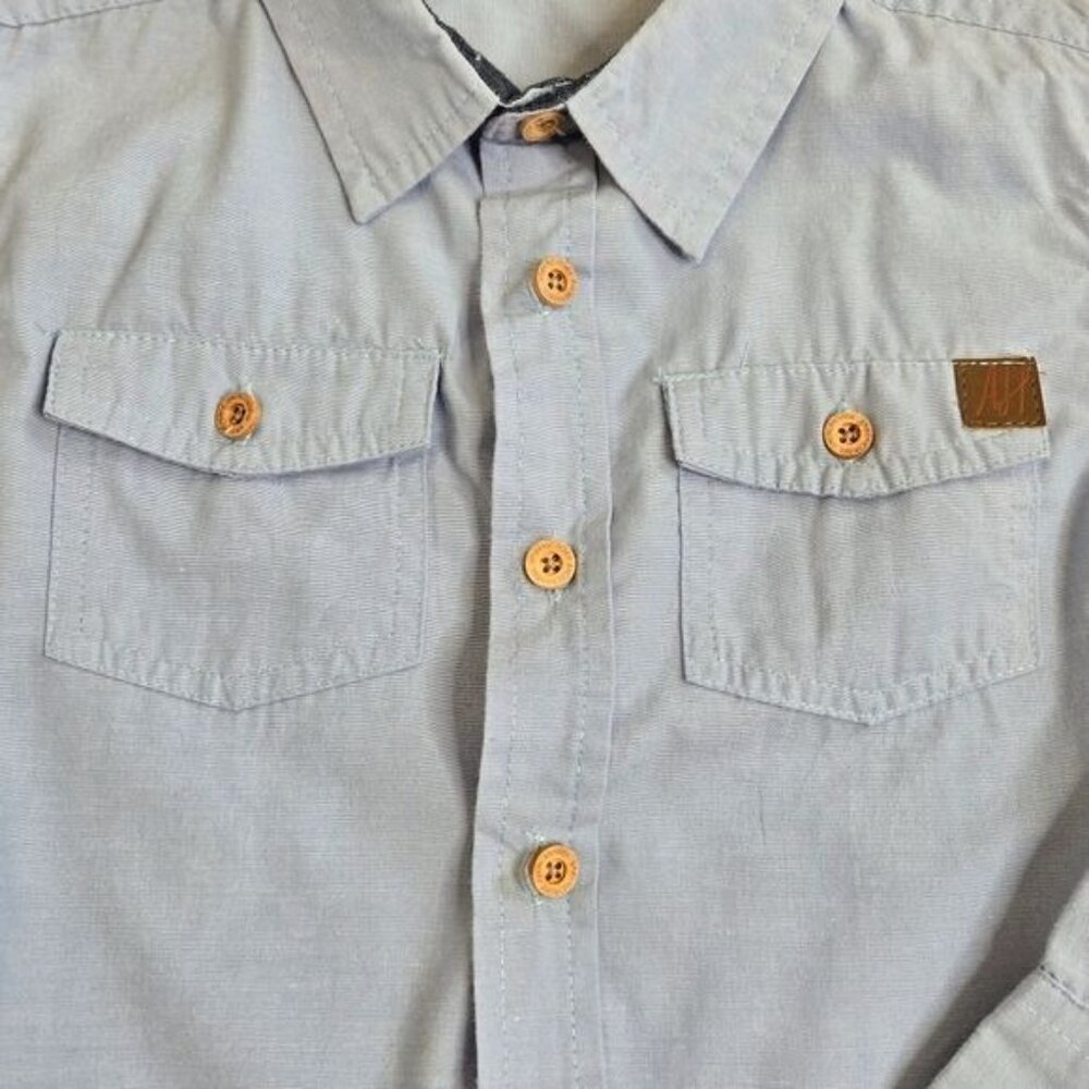 American Hawk light blue button down shirt size 5/6 - Picture 3 of 6